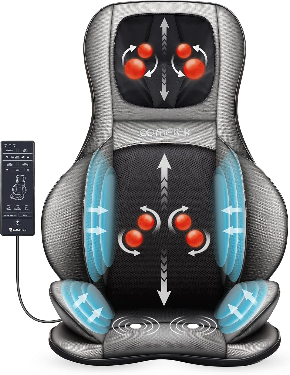 COMFIER Asiento Masaje Shiatsu 2D 3D - oferta Prime Day