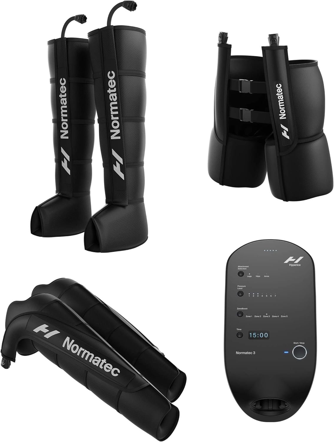 Sistema de presoterapia Hyperice Normatec 3 Sistema Completo con piezas para piernas y cadera