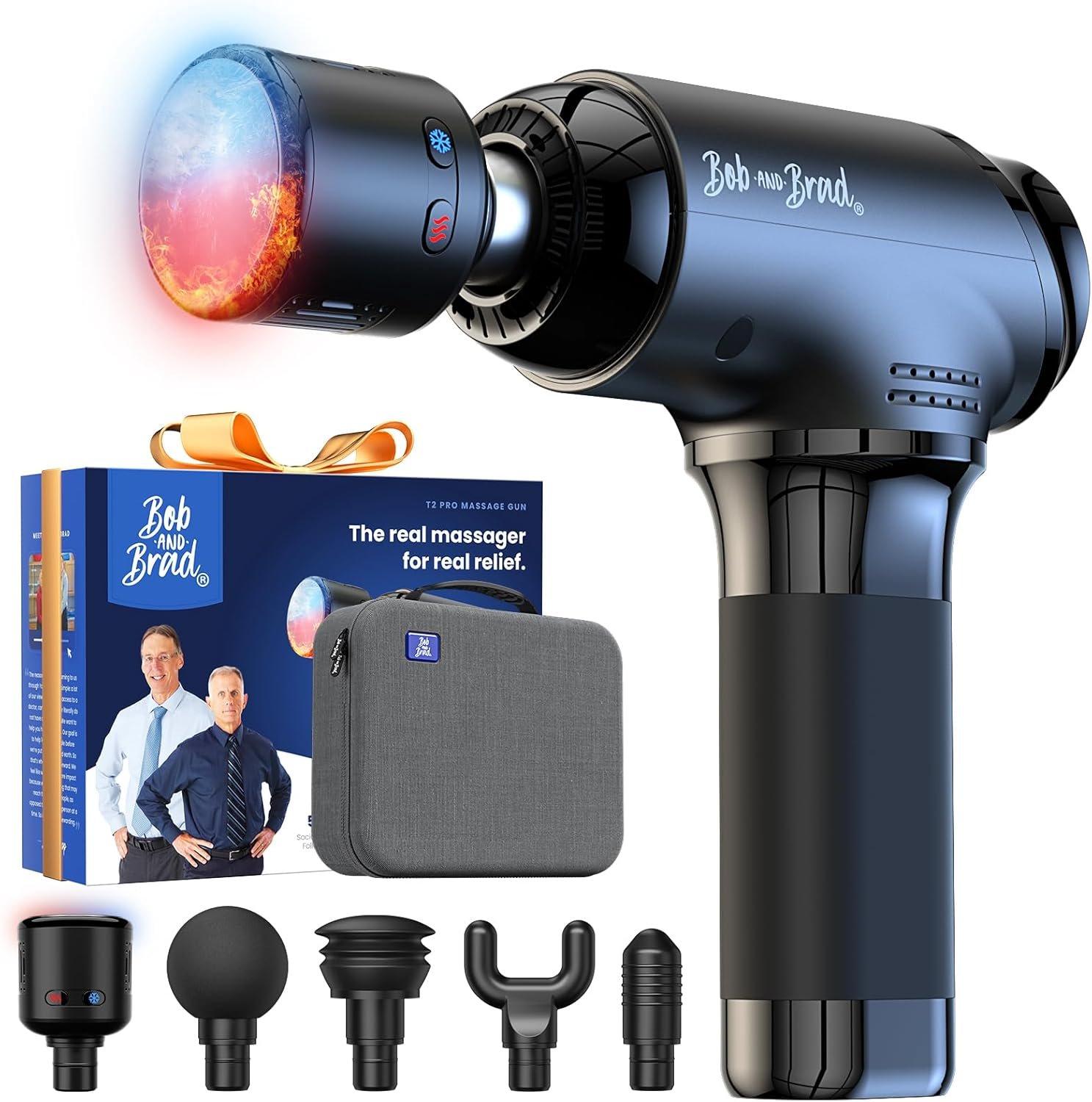 Bob and Brad T2 Pro azul oscuro, con cabezal de calor y frío iluminado