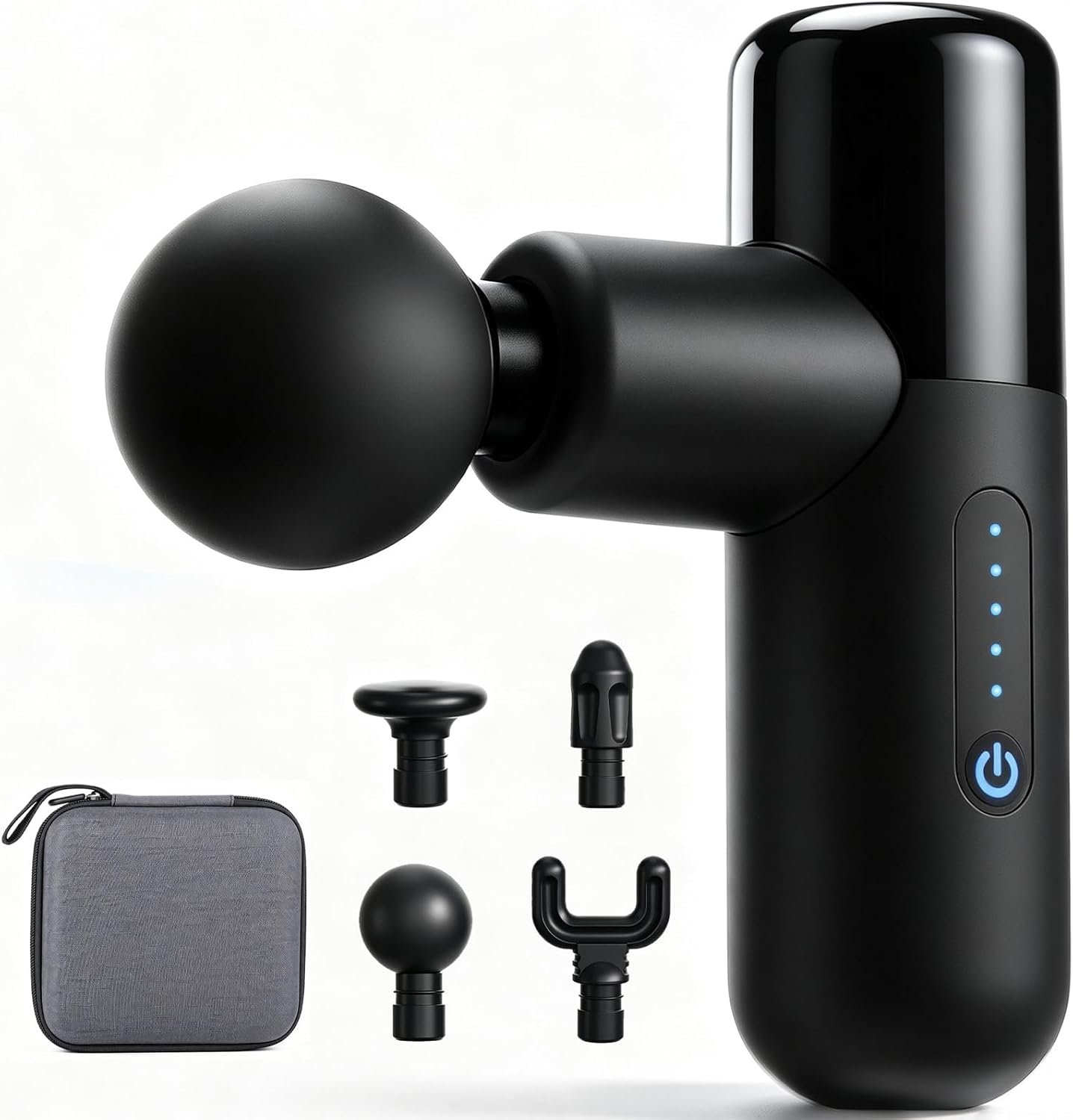 Zerolia Mini negra brillante, con indicador de niveles y cabezales intercambiables