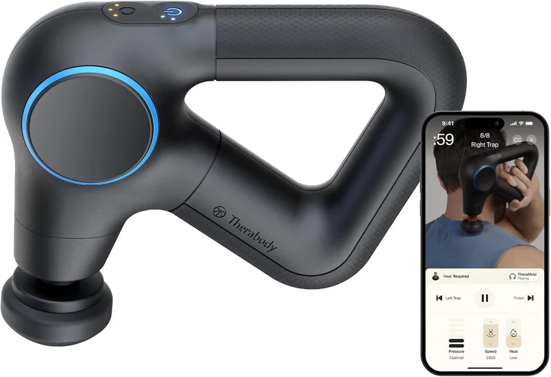 Theragun Prime Plus con Calor, pistola de masaje con calor y app Therabody