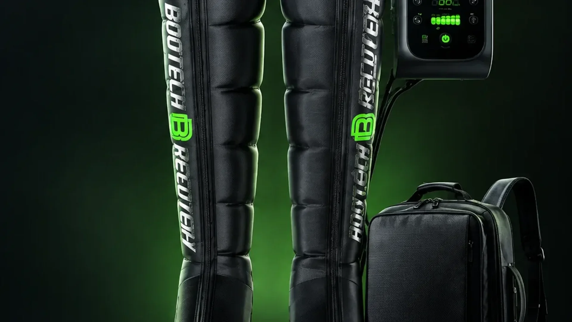 Botas de presoterapia BOOTECH con consola de control y mochila de transporte