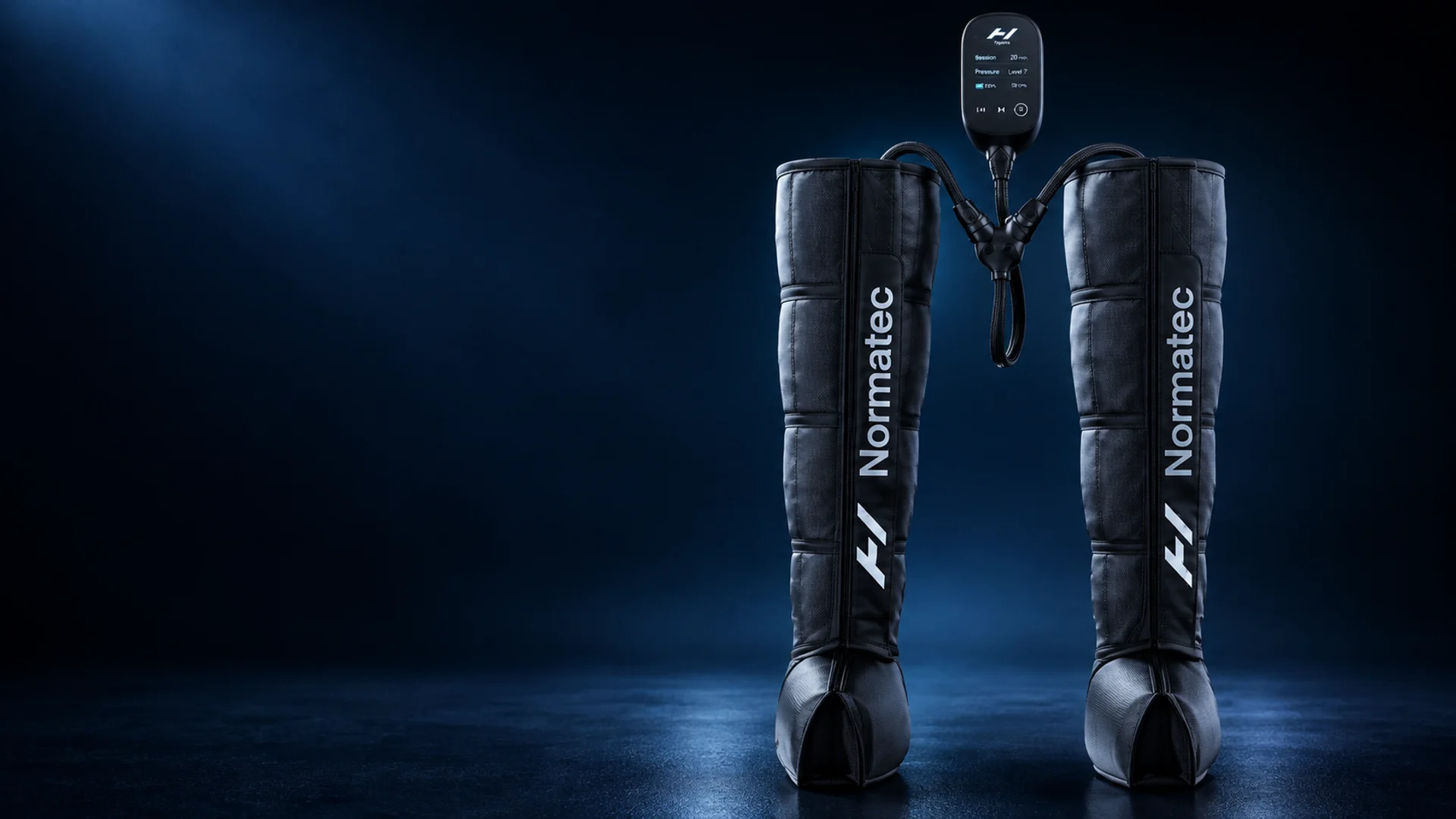 Botas de presoterapia Hyperice Normatec con consola de control