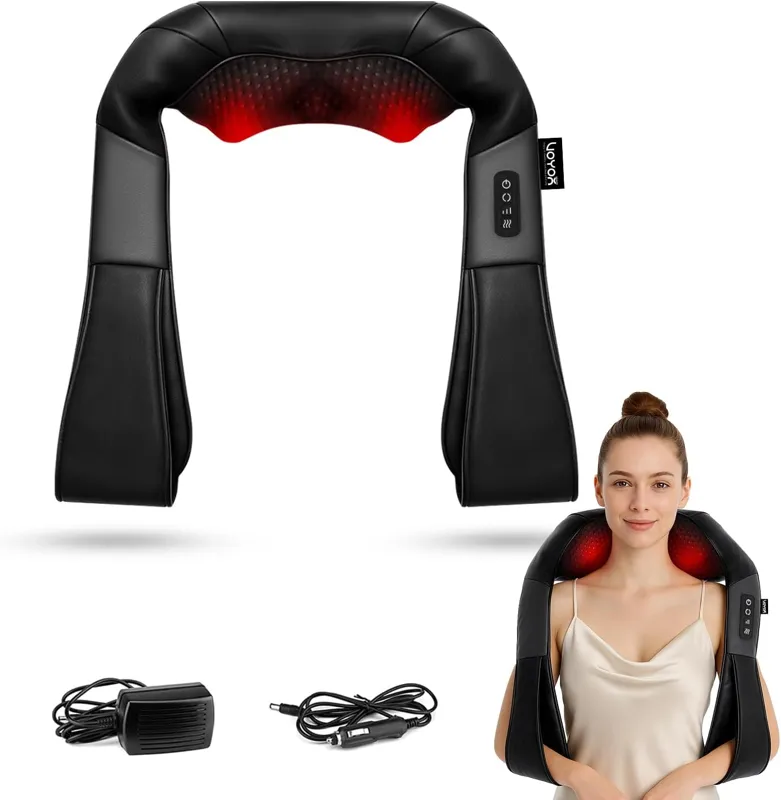 masajeador cuello hombros shiatsu eléctrico hogar coche oficina tensión cervical